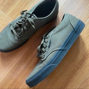 VANS green and black low tops